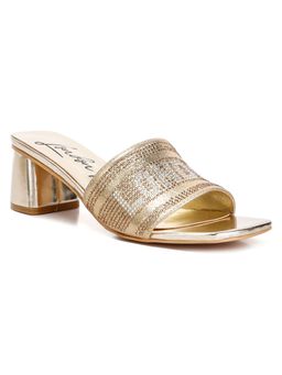 London Rag - Diamante Embellished London Sandals - Gold