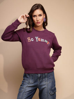 Global Republic - Purple Full Sleeve Sweatshirt
