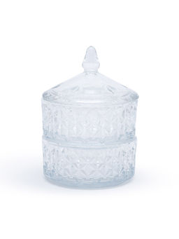 HomeTown - Sapphire Candy Bowl with Lid in Transparent (Set of 2)