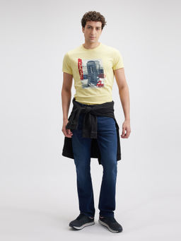 Pepe Jeans - Men Yellow Graphic Print Short Sleeve T-Shirt