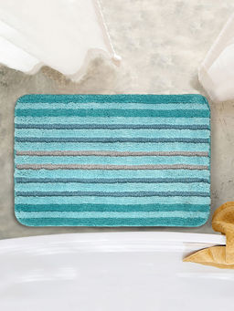 Saral Home - Wow Turq Microfiber Antiskid Bathmat (40X58 Cm, Rectangle)