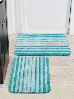 Saral Home - Brown Wow Microfiber Antiskid Bath Mat- Pack Of 2,(40X58 Cm)