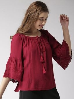 Twenty Dresses by Nykaa Fashion - Red The Bohemian Summer Top