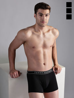 Tommy Hilfiger - Men Black Low Rise Trunks (Pack of 3)