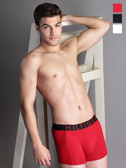 Tommy Hilfiger - Men Multi-Color Low Rise Solid Trunks (Pack of 3)