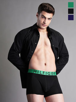 Tommy Hilfiger - Men Multi-Color Low Rise Solid Trunks (Pack of 3)
