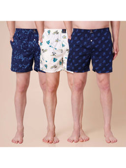 Urban Scottish - Mens Multi-Color Printed Side Pocket Boxers (Pack of 3)