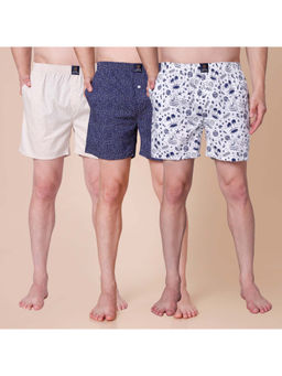 Urban Scottish - Mens Multi-Color Printed Side Pocket Boxers (Pack of 3)