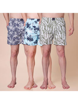 Urban Scottish - Mens Multi-Color Printed Side Pocket Boxers (Pack of 3)