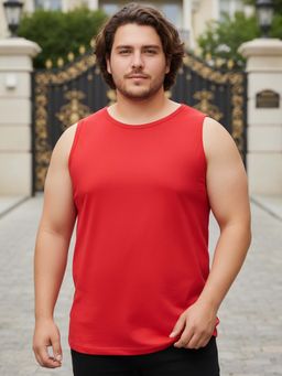 Bewakoof - Men's Red Plus Size Vest