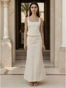 Naava - Women Ivory Dori Embroidered Co-Ord Set