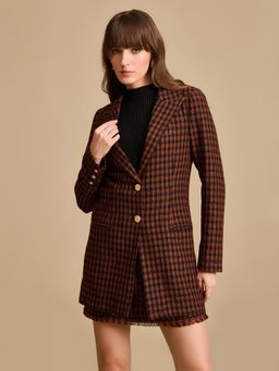 Kazo - Brown Matilda Tweed Blazer