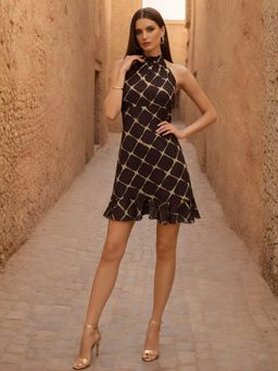 Don’t be basic - Green Geometric Mini Dress