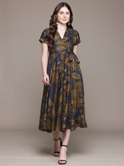 Label Ritu Kumar - Women Brown Floral Maxi Dress