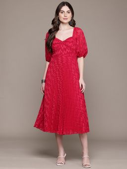 Label Ritu Kumar - Women Red Abstract Maxi Dress
