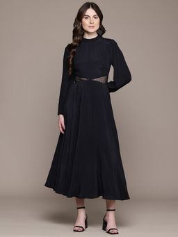 Label Ritu Kumar - Women Black Plain Maxi Dress