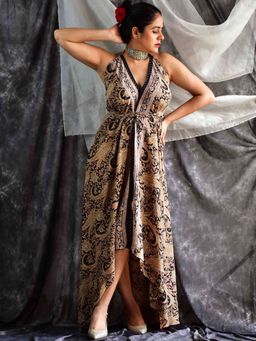 Sundarii - Kesha Halter Neck Printed Dress