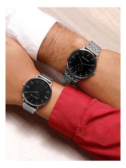 Joker and Witch - Joker & Witch Holly And Gerry Black Round Analog Couple Watch (Pack of 2) (JWCW23)
