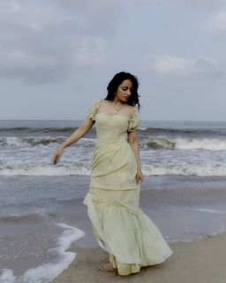 SEORAA - Green Theresa Long Georgette Dress
