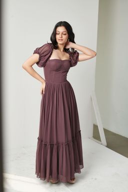 SEORAA - Theresa Mauve Georgette Dress