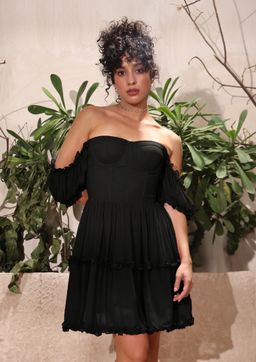 SEORAA - Black Bellatrix Short Dress