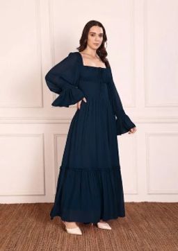 SEORAA - Navy Blue Evarielle Dress