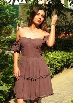 SEORAA - Brown Marcella Dress