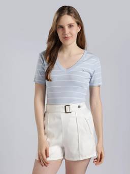 Tommy Hilfiger - Striped Slim Fit Cotton T-Shirt