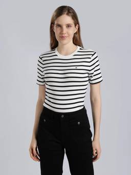 Tommy Hilfiger - Striped Slim Fit Cotton T-Shirt