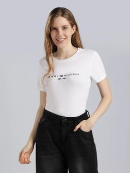 Tommy Hilfiger - Typography Logo Regular Fit Cotton T-Shirt
