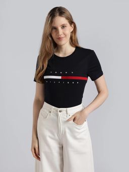 Tommy Hilfiger - Embroidered Logo Regular Fit Cotton T-Shirt