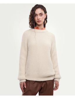 RAREISM - Women's Mitsi Light Beige Nylon Sweatshirt