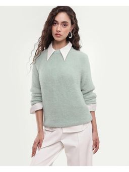 RAREISM - Women's Mitsi Light Blue Nylon Sweatshirt