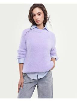 RAREISM - Women's Mitsi Light Purple Nylon Sweatshirt
