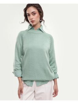 RAREISM - Women's Mitso Light Green Acrylic Sweatshirt