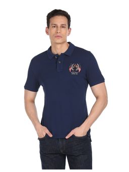 U.S. Polo Assn. Denim Co. - Men Navy Solid Pique Polo T-Shirt