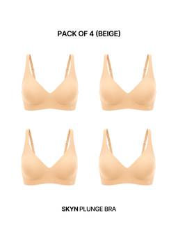 Shapercult - Skyn Plunge Bra-Pack of 4-Beige