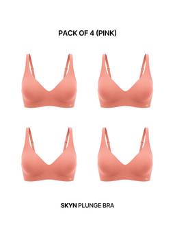 Shapercult - Pink Skyn Plunge Bra (Pack of 4)
