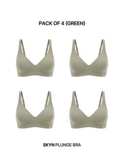 Shapercult - Green Skyn Plunge Bra (Pack of 4)