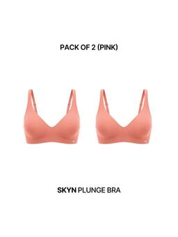 Shapercult - Pink Skyn Plunge Bra (Pack of 2)