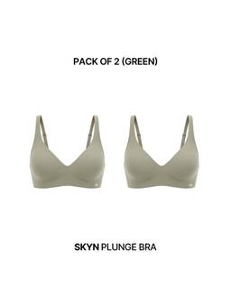 Shapercult - Skyn Plunge Bra-Pack of 2-Green