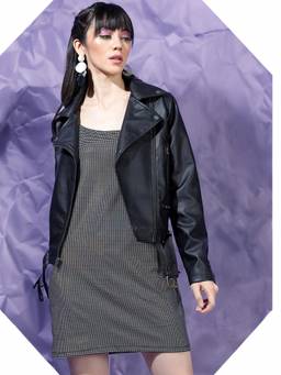 TOKYO TALKIES - Black Shoulder Straps Sheath Dress