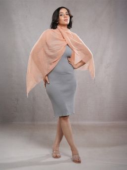 CrossKulture - Peach Cotton Solid Scarf