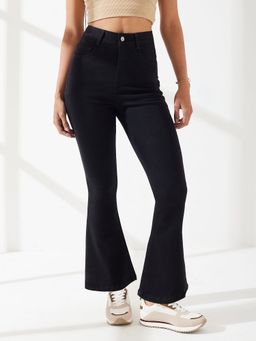 DOLCE CRUDO - Women's Black High Rise Bootcut Jeans