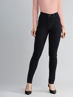 DOLCE CRUDO - Women's Black Slim Fit High Rise Jeans