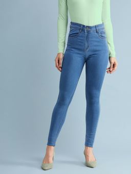 DOLCE CRUDO - Women's Blue Skinny High Rise Jeans
