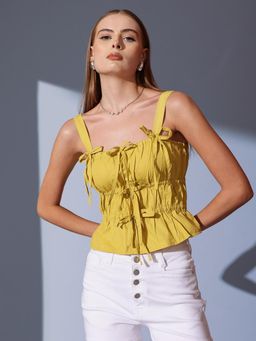 STREET 9 - Women Yellow Bow Top