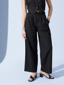 STREET 9 - Black Pleated Trouser