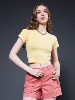PRONK - Yellow The Buttercup Crop Top