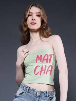 PRONK - Matcha Pronk Minted Muse Tube Crop Top